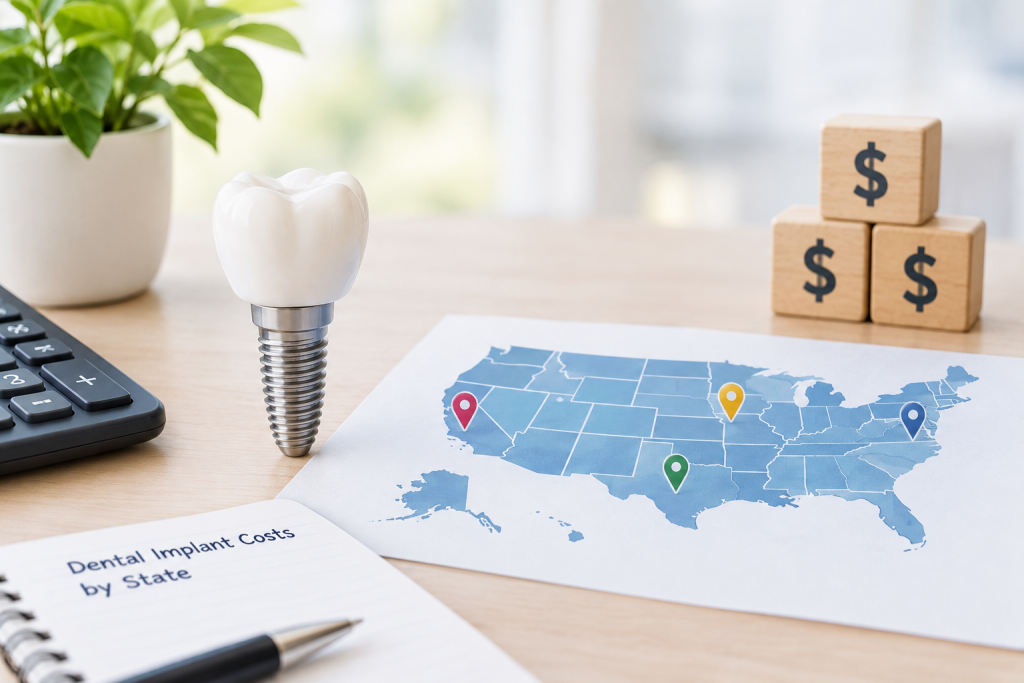 dental implant cost by state